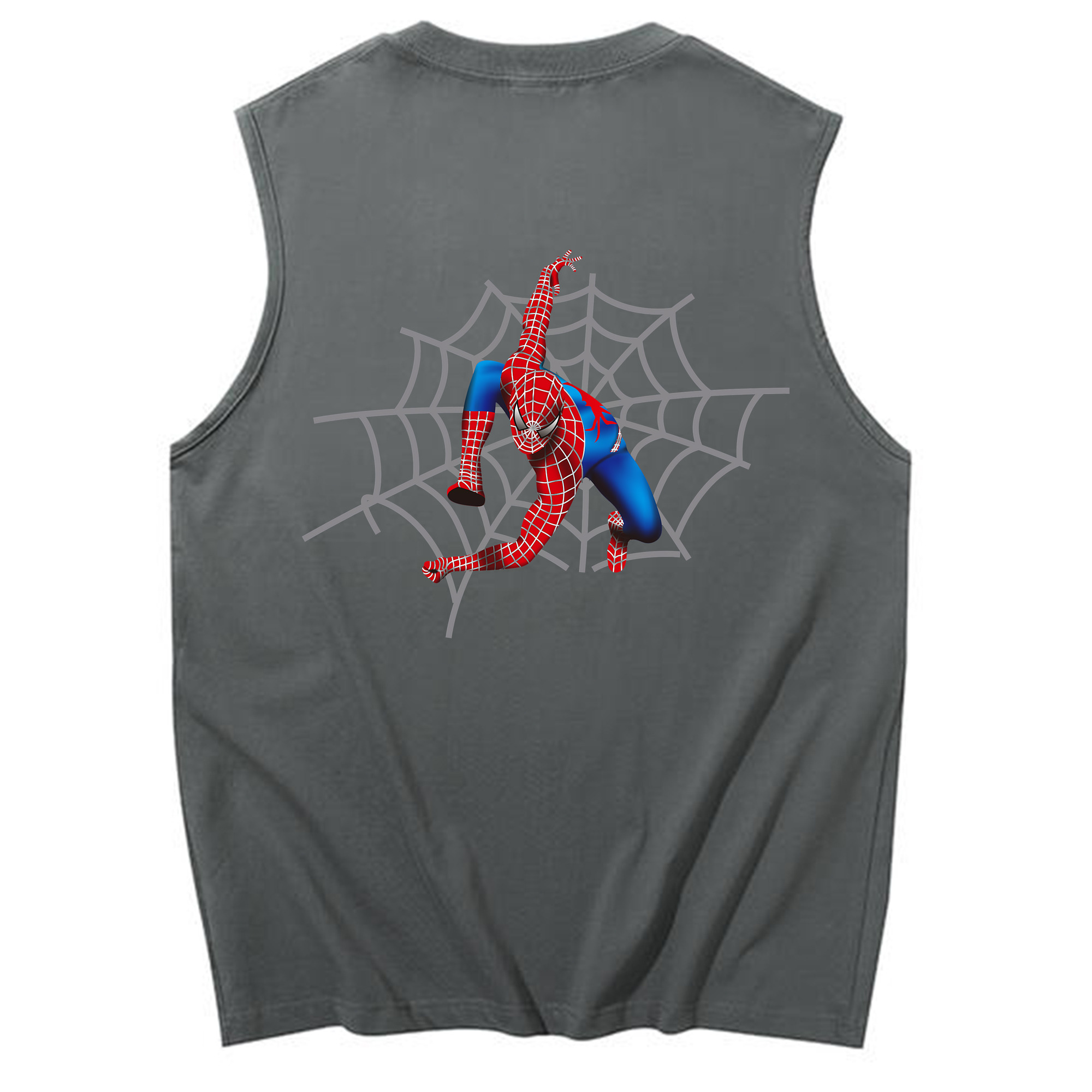 （画像用） Spider Man スパイダーマン コットン100％タンクトップ（背面プリント）